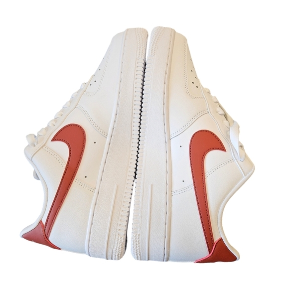 Nike Air Force 1 '07 Sneakers White Rust Orange NEW - Picture 9 of 9